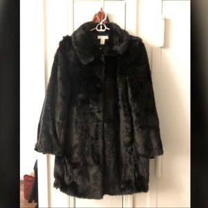 H&M Faux Fur Coat - Never used! Size 10